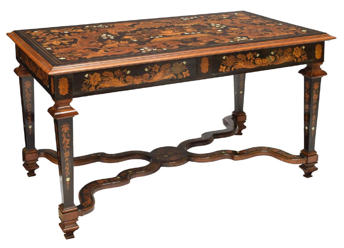 ORNATE DUTCH MARQUETRY WRITING DESK (1 of 4)
