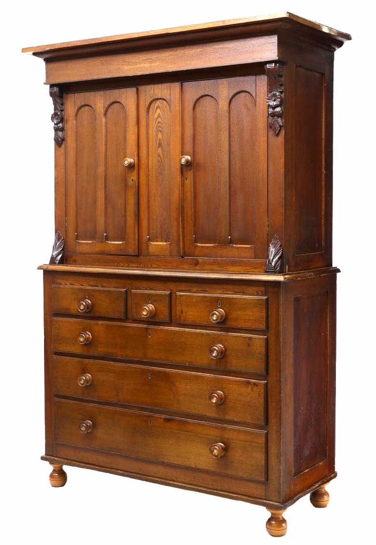 VICTORIAN OAK & PINE COUNTRY HOUSE PRESS, C. 1850 (1 of 4)