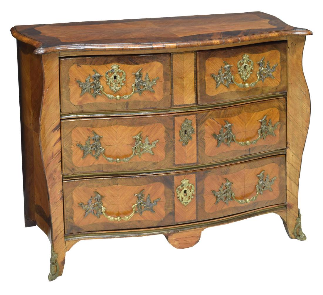FRENCH LOUIS XV STYLE MAHOGANY COMMODE (1 of 5)