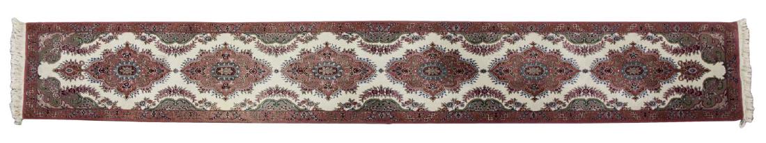 PERSIAN QUM SILK RUNNER 15'9 x 2'8" (1 of 3)