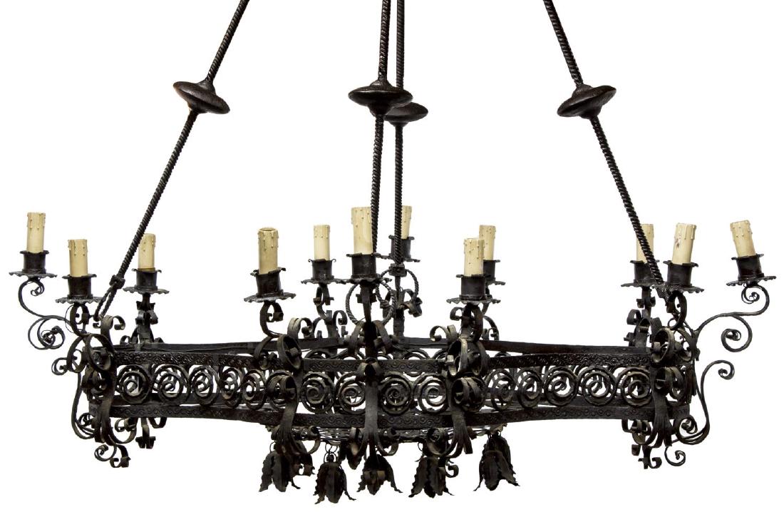 LARGE COPPEDE WORKSHOP IRON 21-LIGHT CHANDELIER (1 of 3)