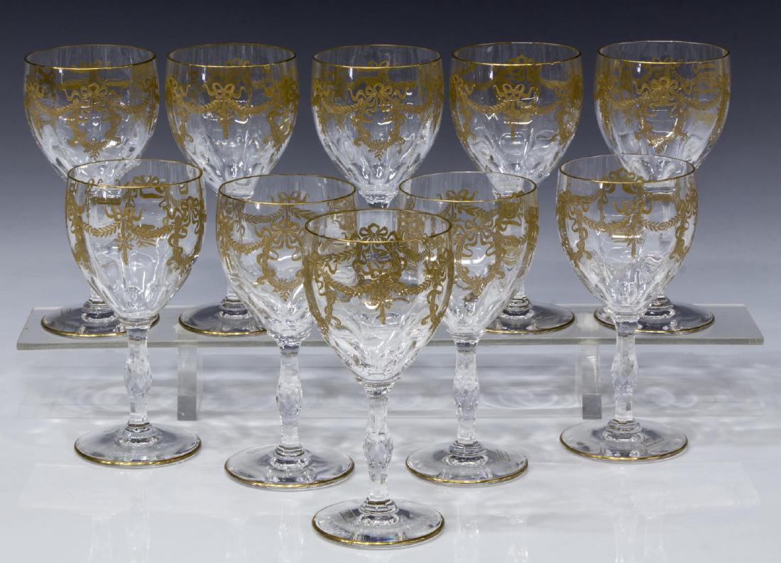 (10) ST LOUIS CYRSTAL BARTHOLDI GOLD STEMWARE (1 of 5)