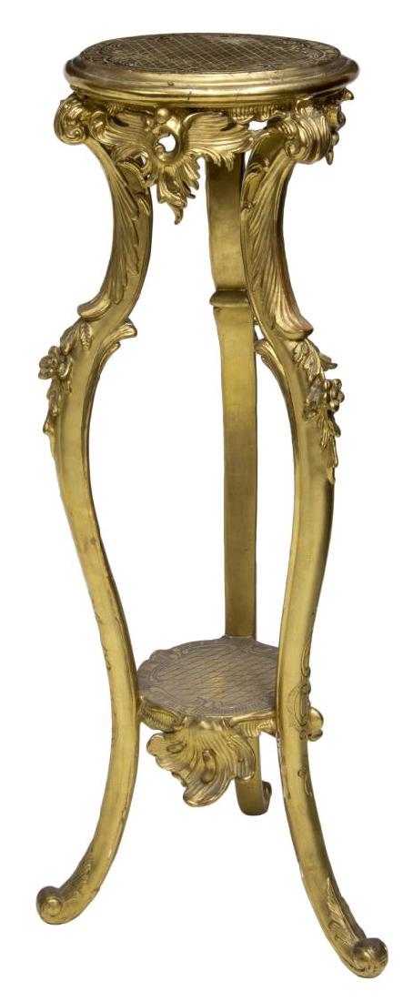 FRENCH LOUIS XV STYLE GILT TWO-TIER STAND (1 of 2)