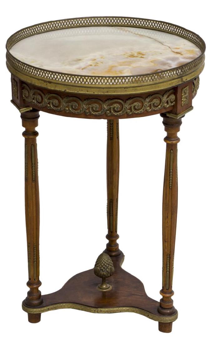 LOUIS XVI STYLE MAHOGANY MARBLE TOP TABLE (1 of 2)