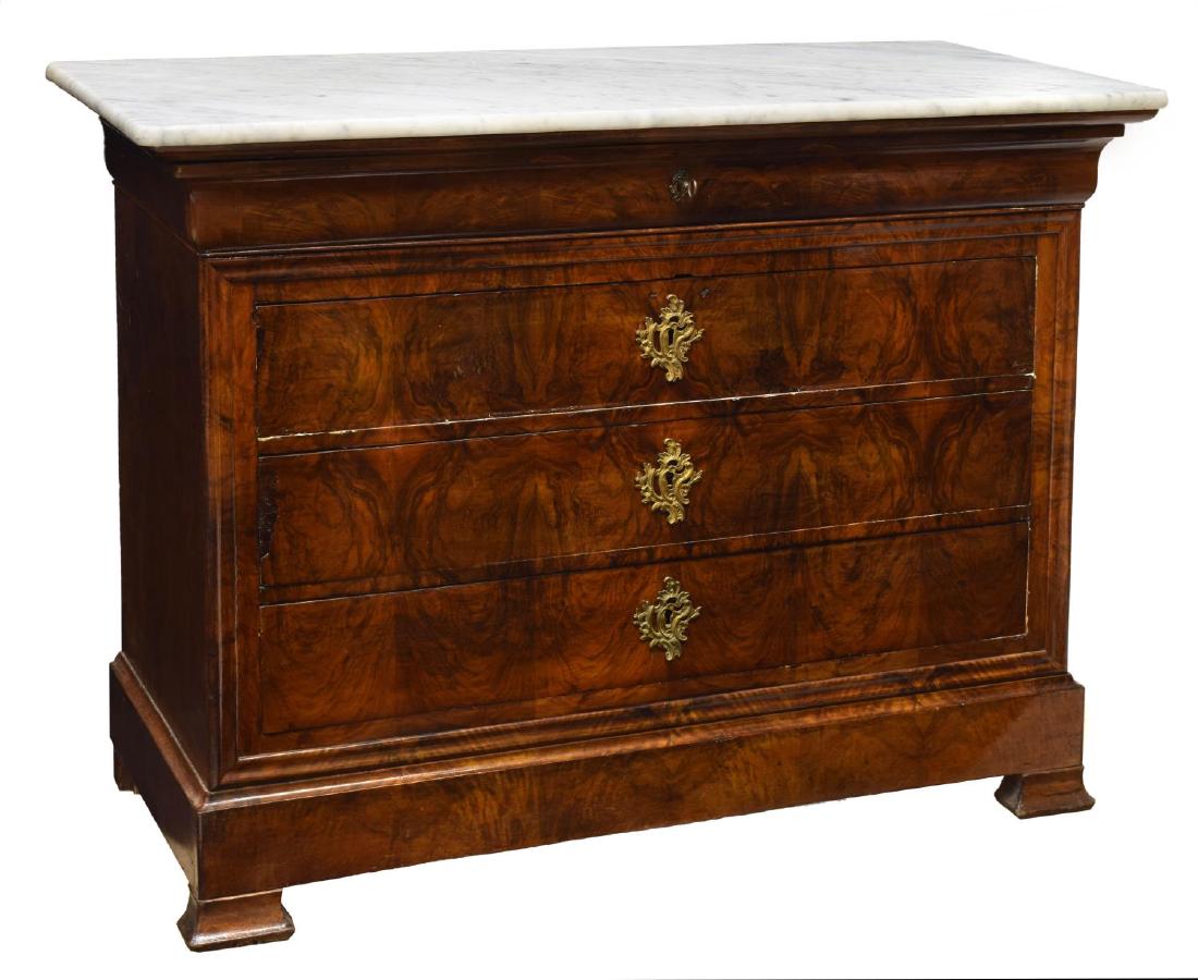 FRENCH CHARLES X MARBLE TOP COMMODE (1 of 3)