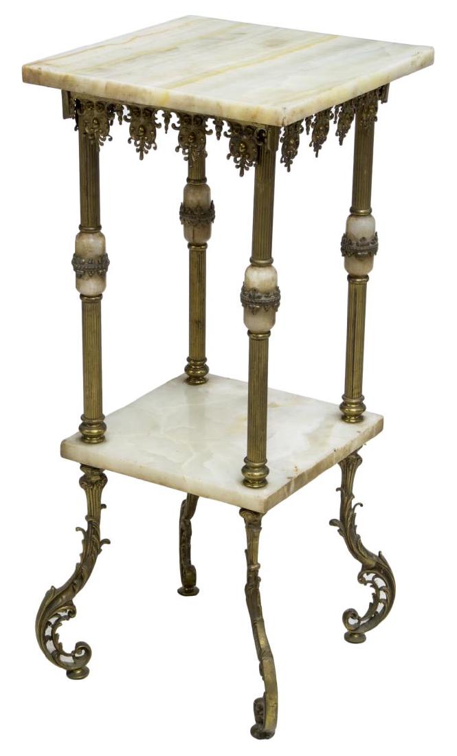 FRENCH TWO-TIER OCCASIONAL TABLE, 19TH C. (1 of 2)