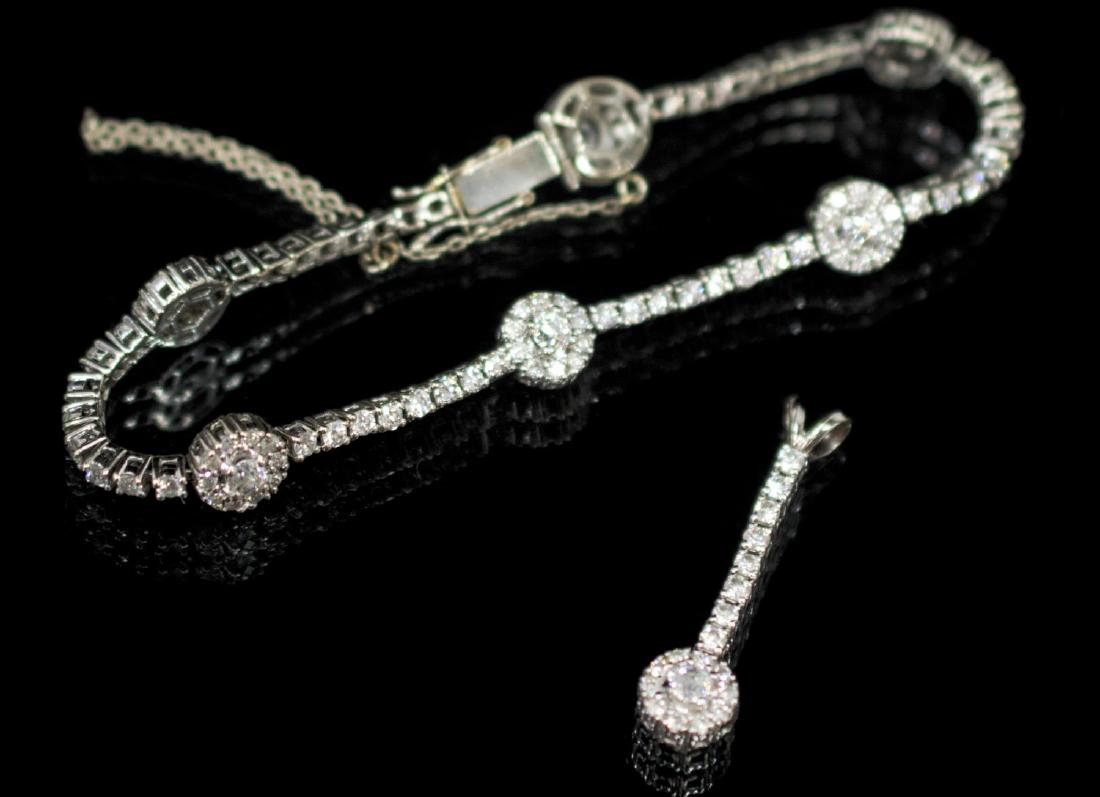 (2) LADIES ESTATE 14KT WG & DIAMOND JEWELRY SUITE (1 of 4)