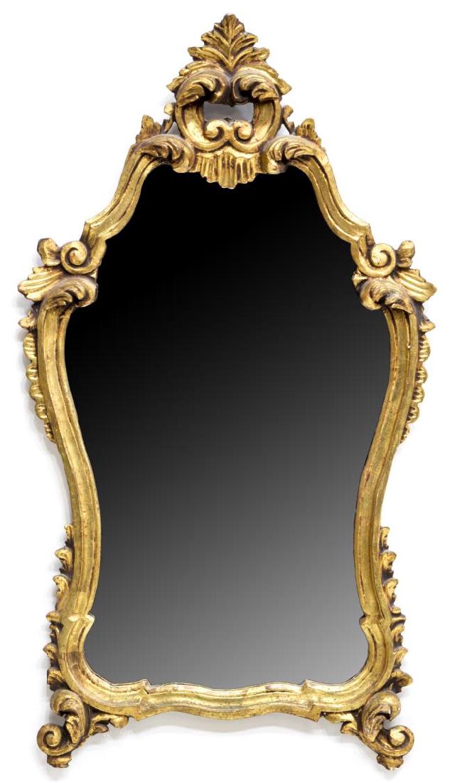 ITALIAN FLORENTINE GILTWOOD WALL MIRROR (1 of 2)