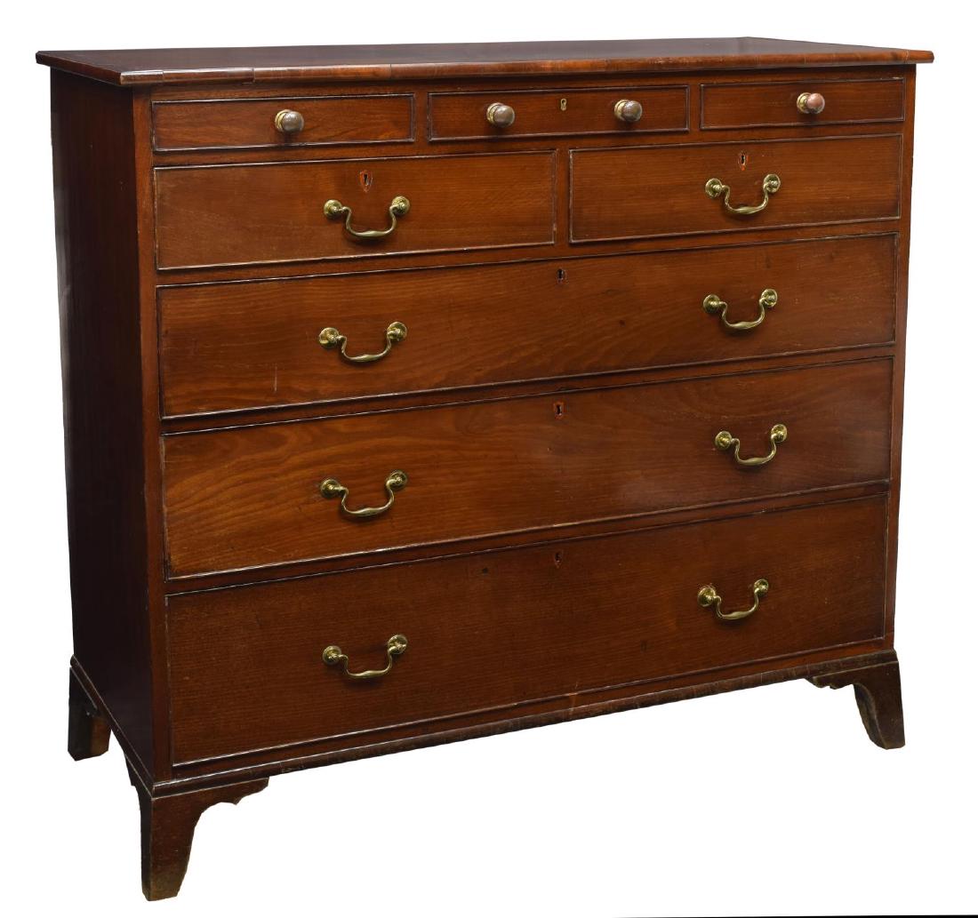 LARGE GEORGIAN MAHOGANY CHEST (1 of 5)