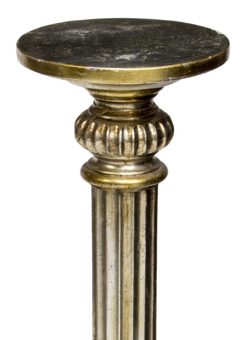 VINTAGE SILVER & GOLD GILT COLUMN PEDESTAL (1 of 2)
