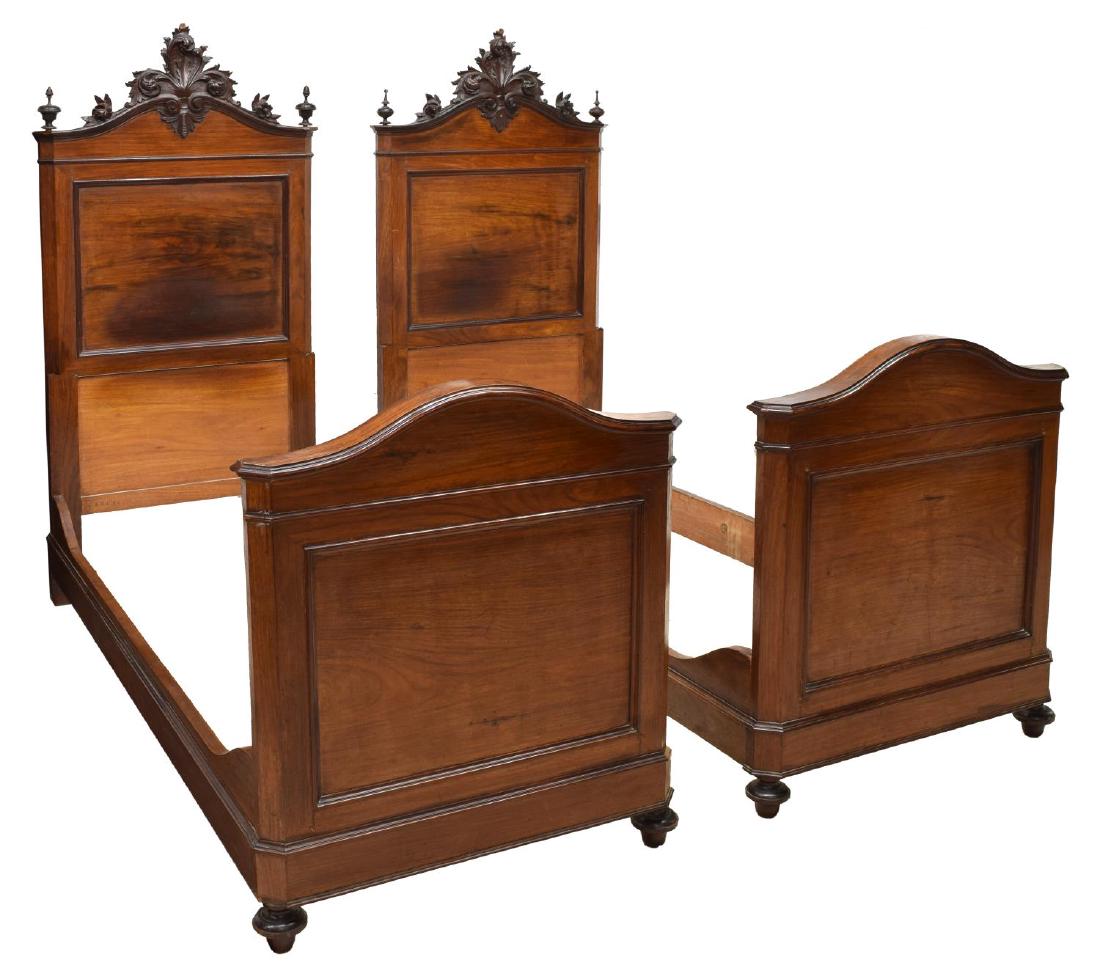 (2) LOUIS XVI STYLE CARVED BEDS (1 of 3)