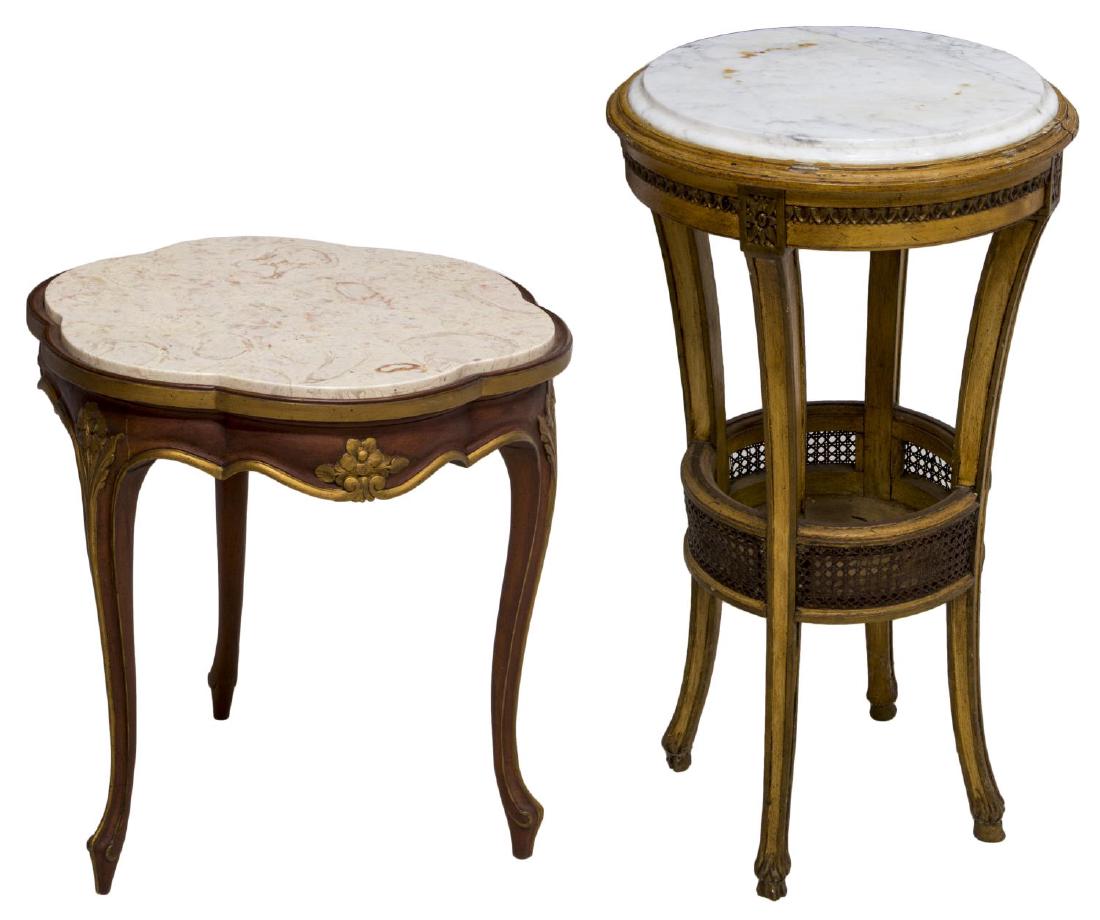 (2) MARBLE TOP OCCASIONAL TABLES (1 of 3)