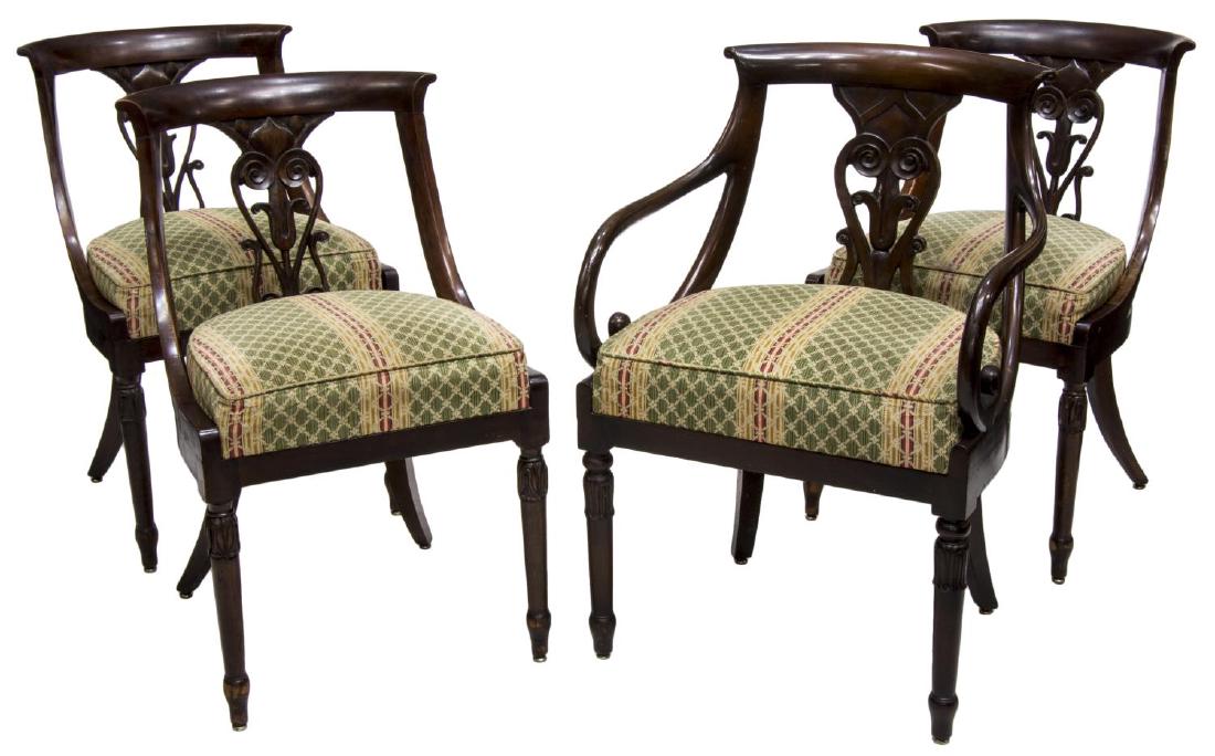(4) AMERICAN MAHOGANY CURVED BACK CHAIRS (1 of 2)