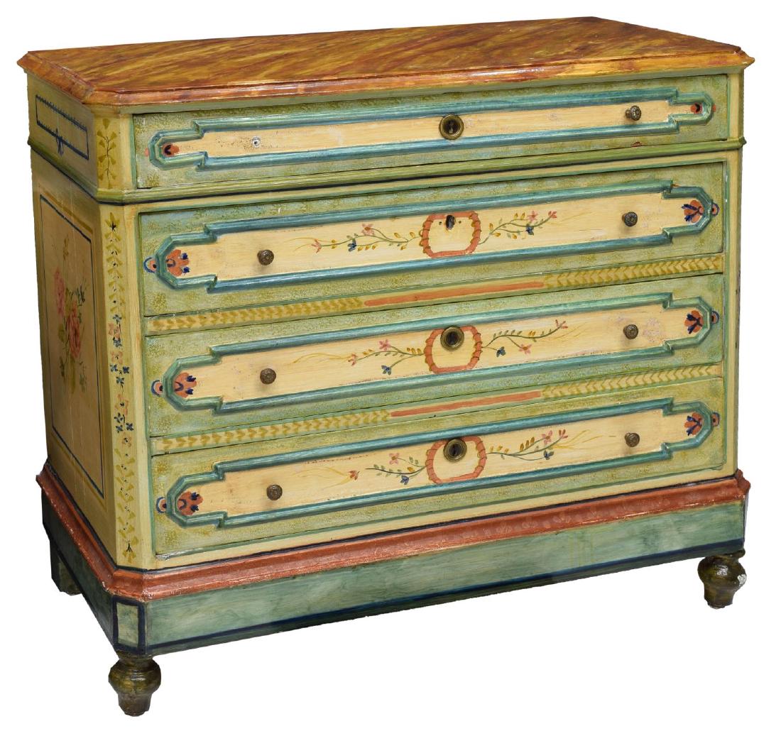 LOUIS PHILIPPE STYLE PAINTED COMMODE (1 of 5)