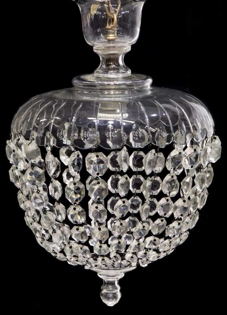 ITALIAN CRYSTAL & GLASS SINGLE LIGHT CHANDELIER (1 of 2)