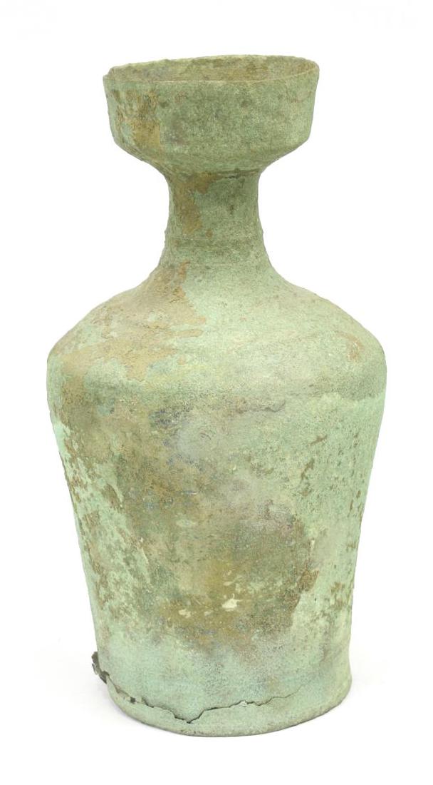 ANTIQUE GREEN PATINATED BRONZE WATER PITCHER (1 of 5)