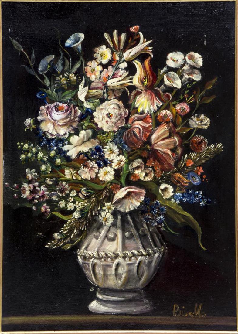 A. BINELLO FRAMED OIL ON CANVAS FLOWERS IN VASE (1 of 4)