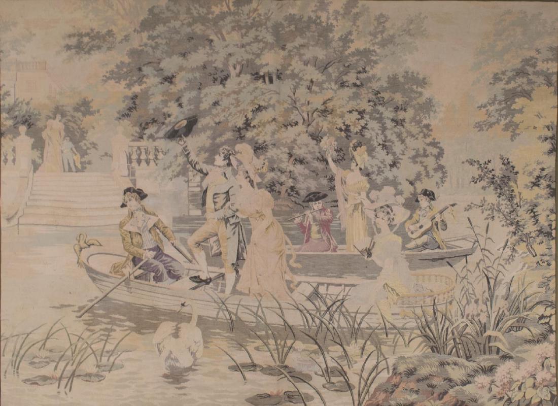 LARGE HANGING WALL TAPESTRY, FIGURES IN LANDSCAPE (1 of 4)