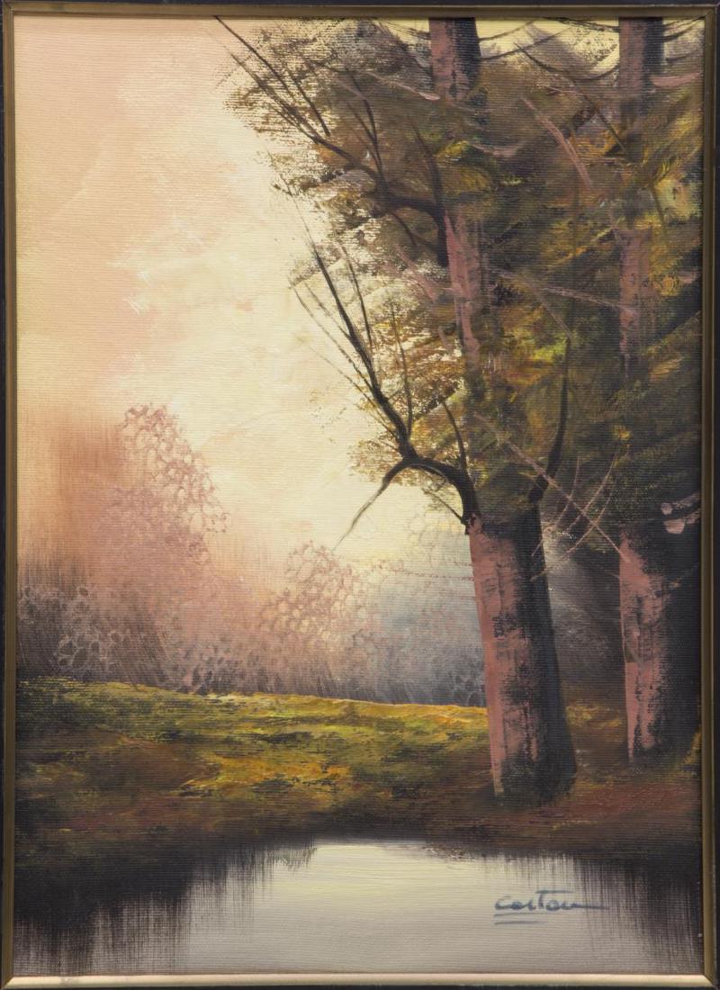 FRAMED SIGNED LANDSCAPE PAINTING, 20TH C. (1 of 4)
