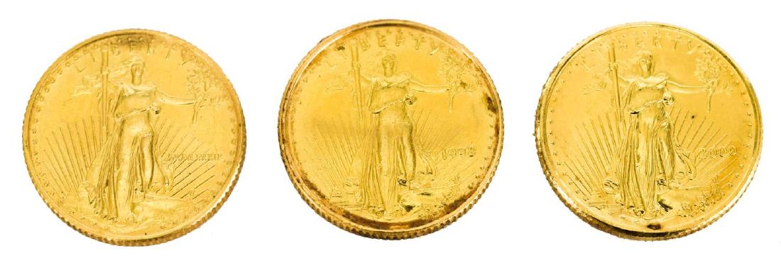 (3) U.S. $5 DOLLAR 1986 GOLD BULLION COINS (1 of 2)