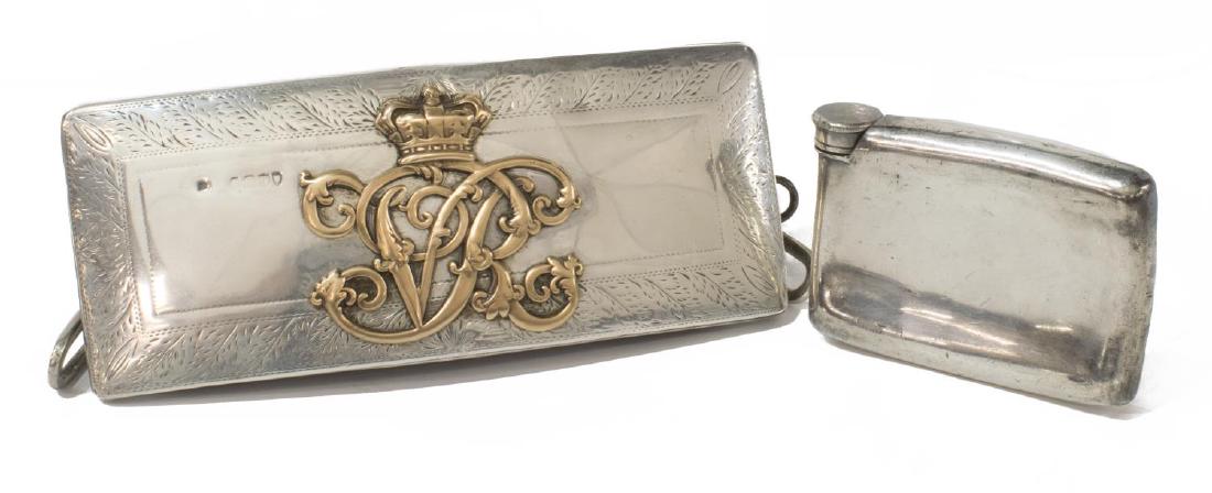 (2) BRITISH ARMY STERLING CARTRIDGE BOX & FLASK (1 of 5)