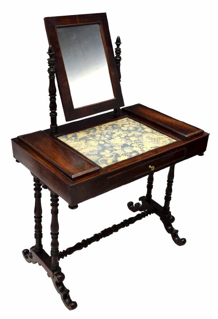 FRENCH CHARLES X CARVED MAHOGANY MIRRORED VANITY (1 of 4)