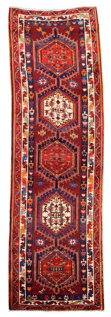 HAND WOVEN PERSIAN SHERVIAN RUNNER, 3'6" x 10'8" (1 of 3)