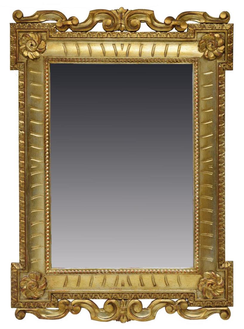 ITALIAN VENETIAN STYLE CARVED & GILT WALL MIRROR (1 of 3)