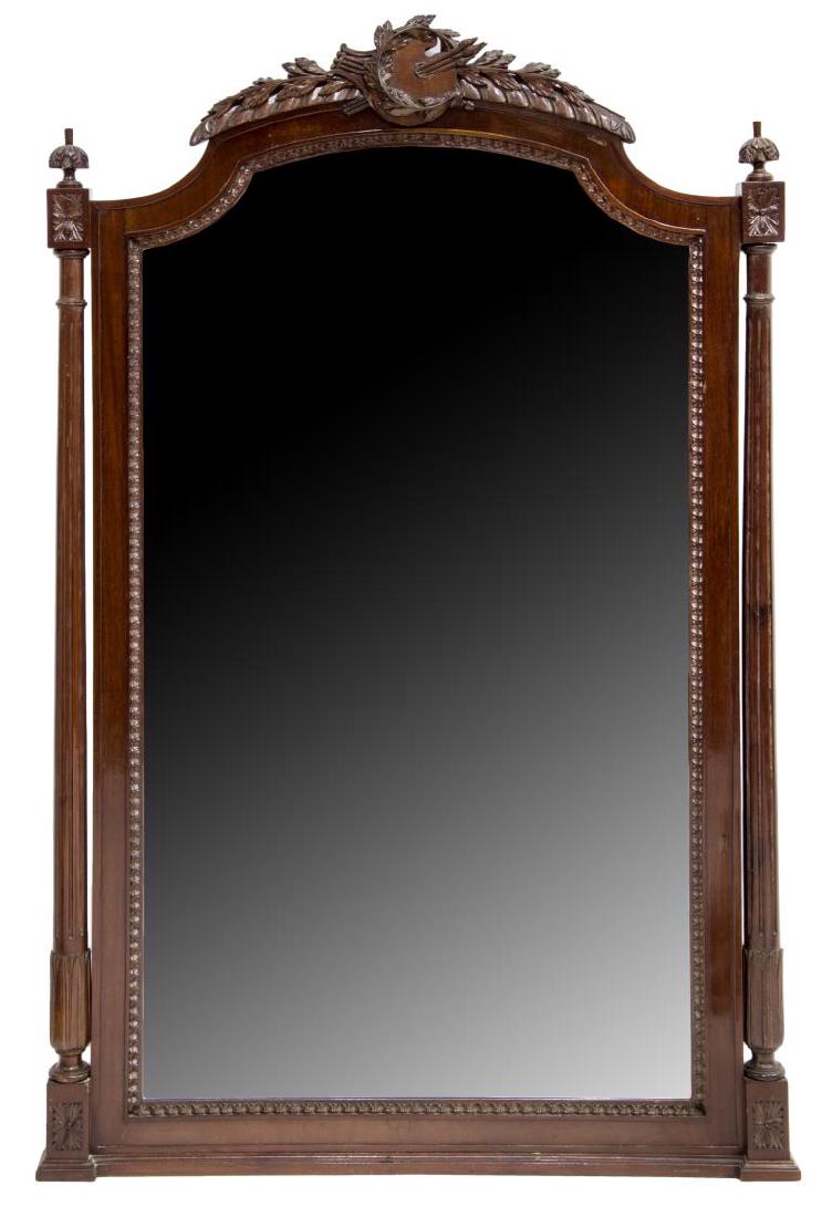 LOUIS XVI STYLE CARVED FRAME WALL MIRROR (1 of 2)