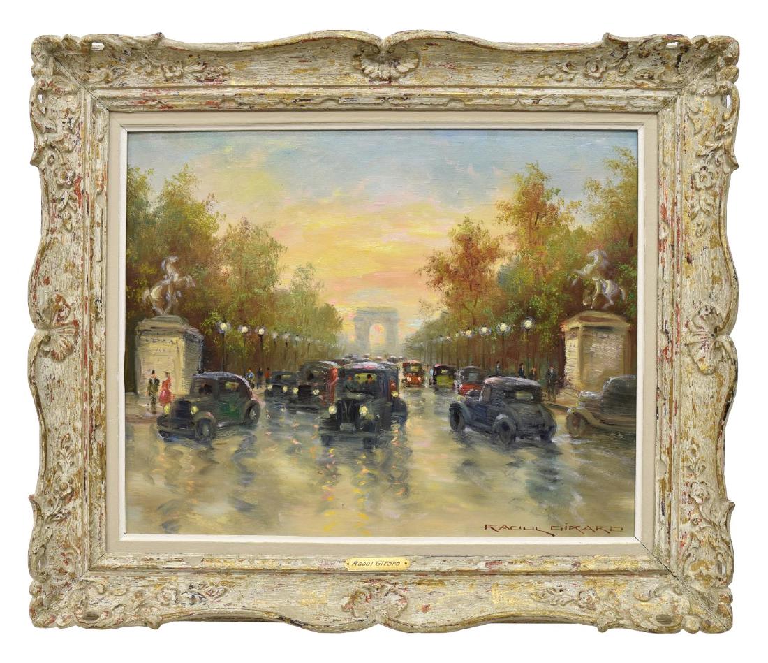RAOUL GIRARD (FRENCH, 20TH C.) PARIS STREET SCENE (1 of 5)