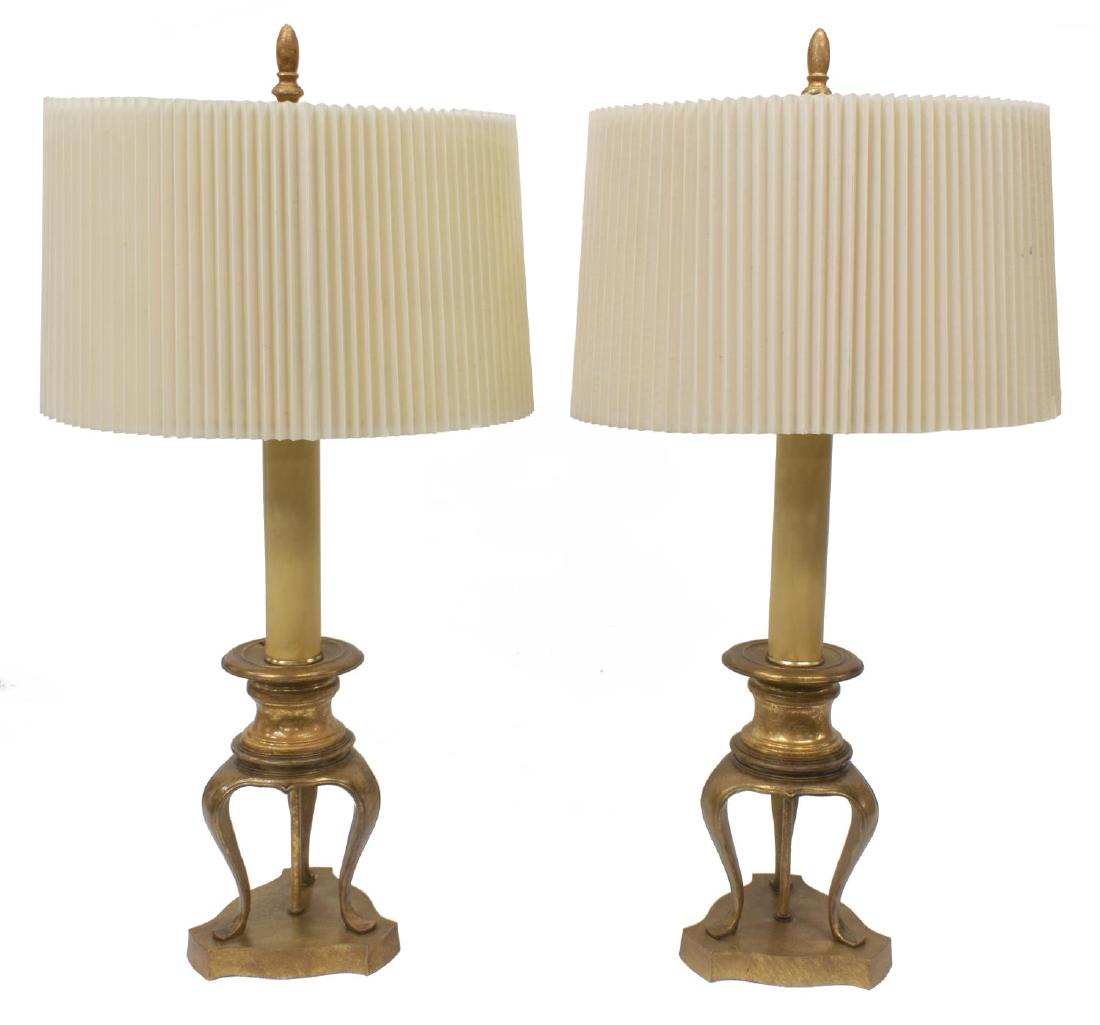 (2) FREDRICK COOPER TRIPOD CANDLESTICK TABLE LAMPS (1 of 2)