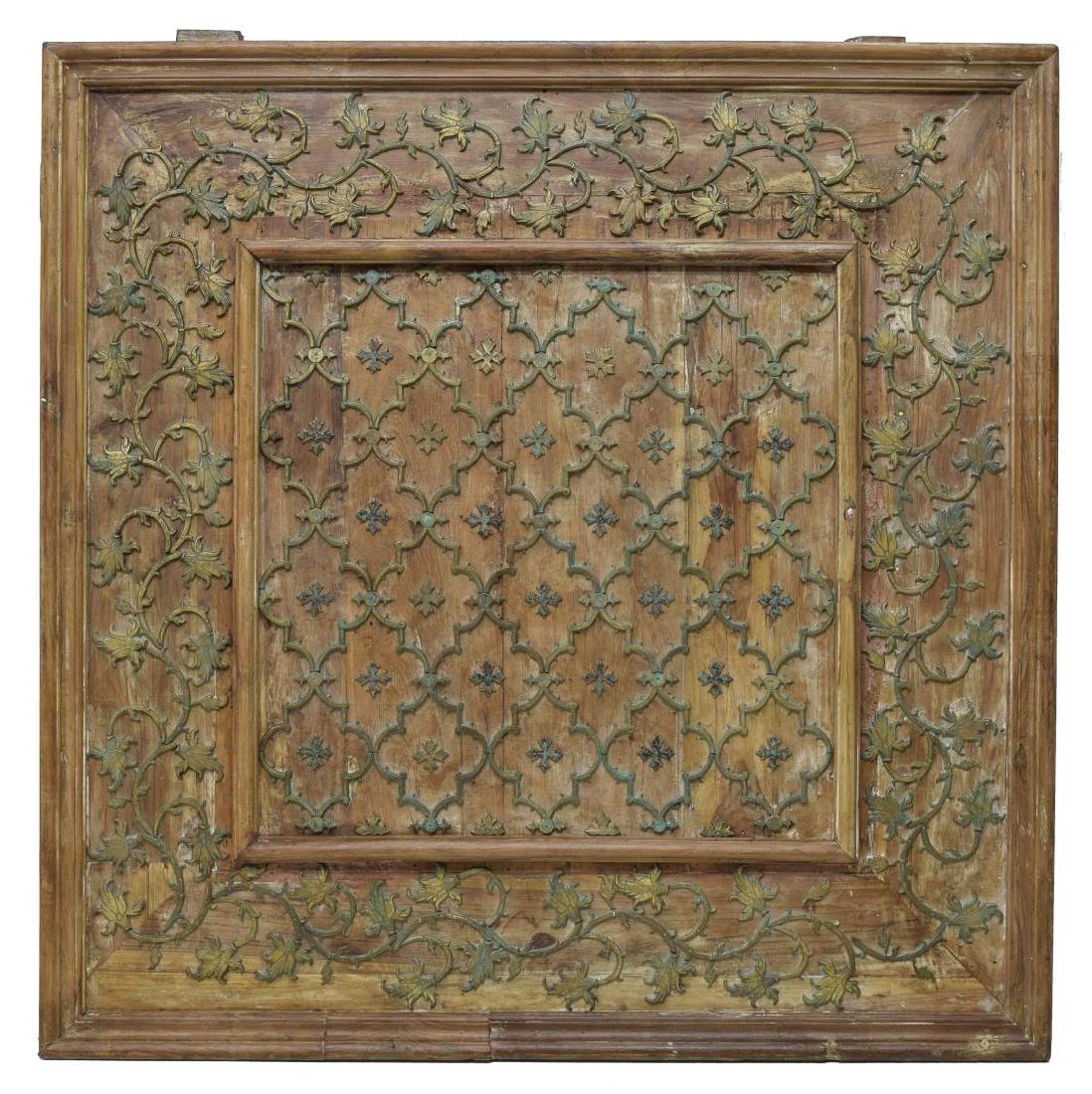 ARCHITECTRURAL CARVED & PAINTED CEILING PANEL (1 of 2)
