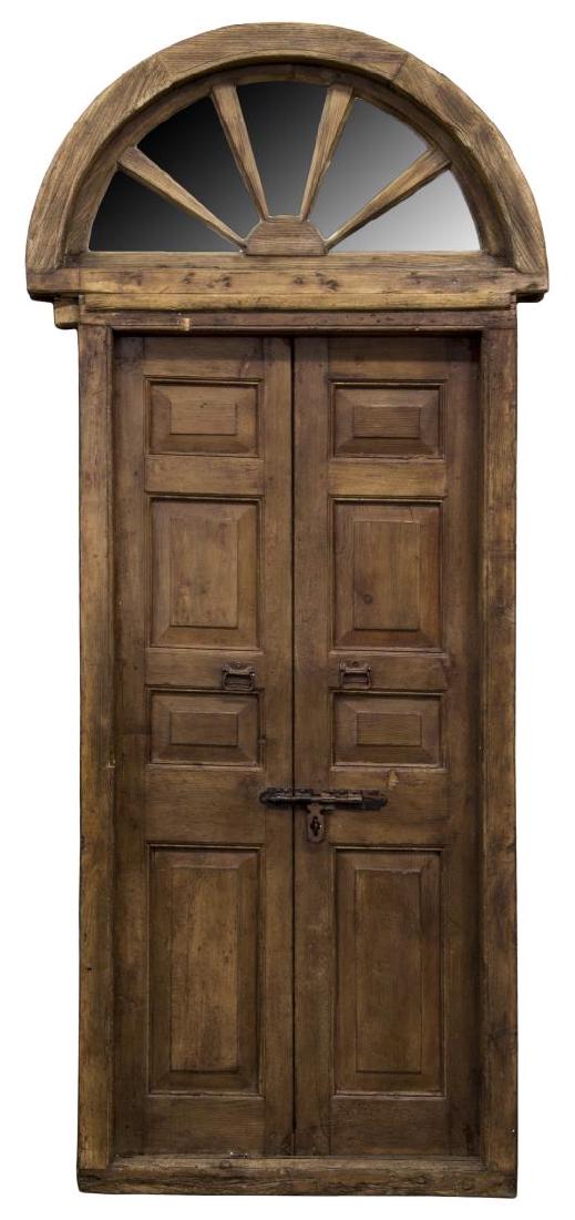 ANTIQUE DOUBLE DOORWAY WITH SUNBURST TRANSOM (1 of 3)