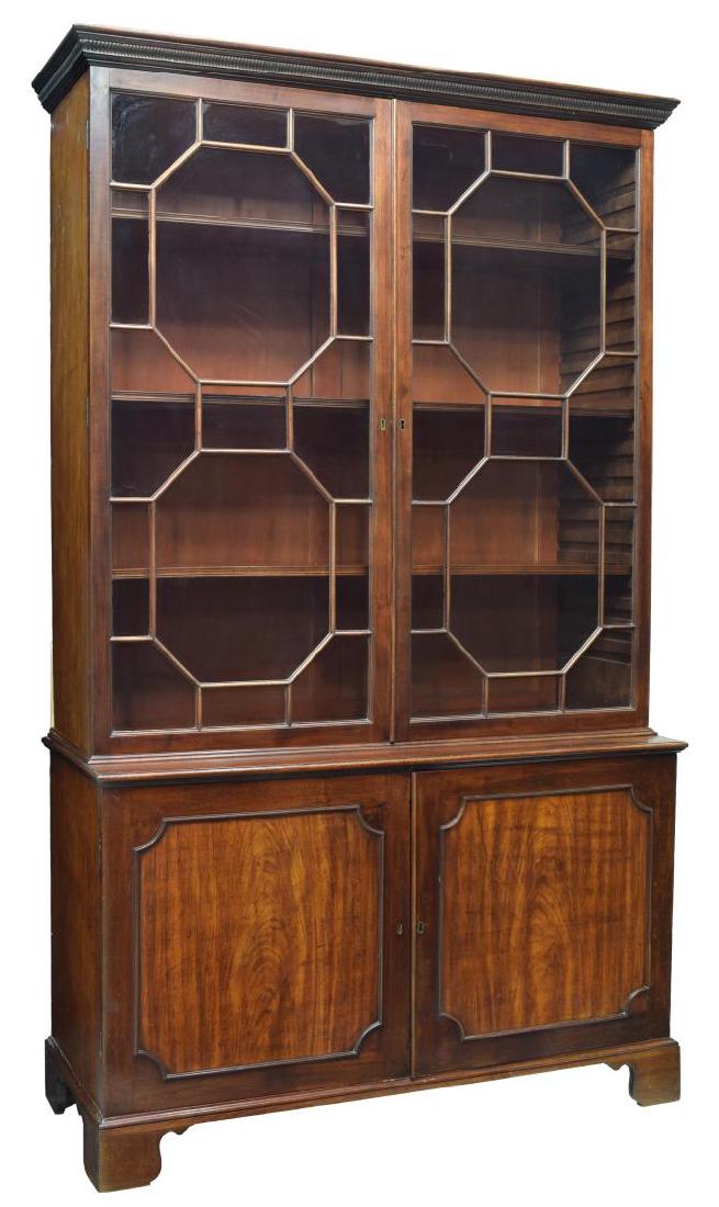 GEORGIAN MAHOGANY BOOKCASE (1 of 3)