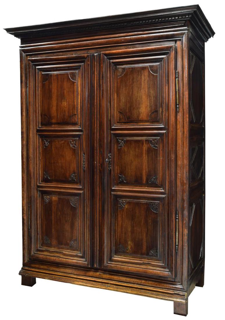 FRENCH BRETON DOUBLE DOOR ARMOIRE, 18TH C. (1 of 3)