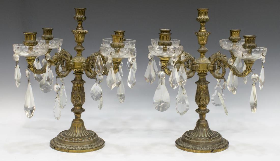 (2) BRONZE FOLIATE 5 LIGHT CANDELABRA (1 of 2)
