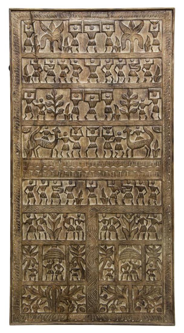 LARGE ARCHITECTURAL FIGURAL CARVED WALL PANEL (1 of 4)