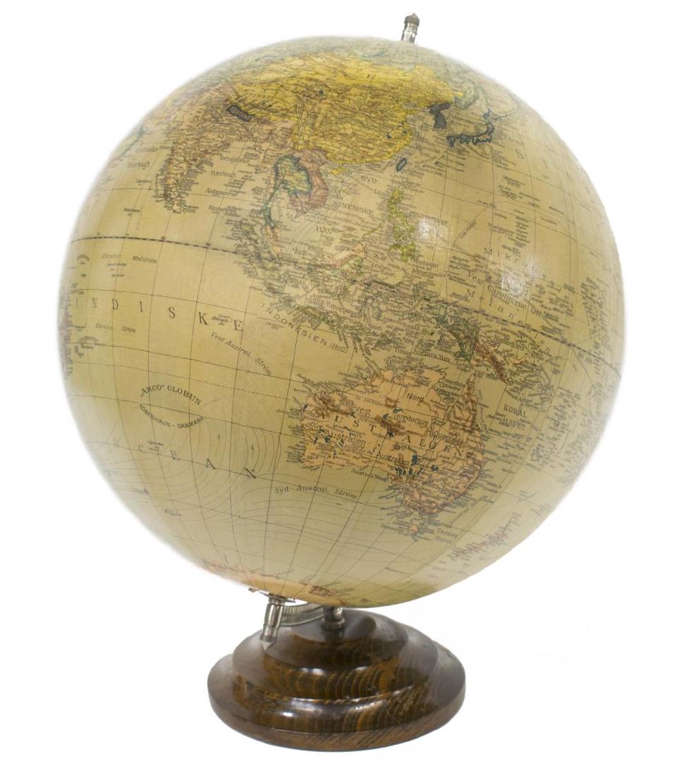 DANISH TABLETOP GLOBE ON OAK STAND (1 of 4)