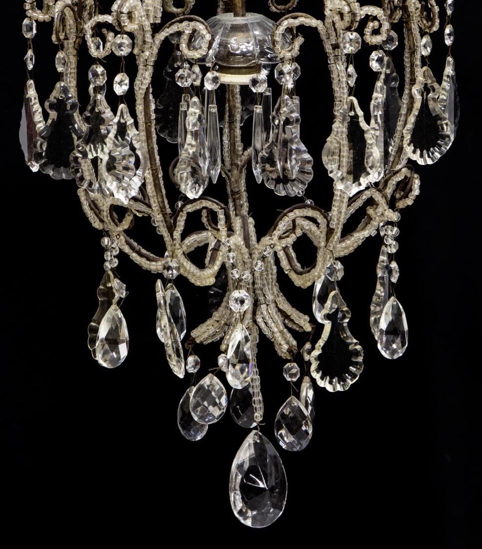ITALIAN CRYSTAL & GLASS SINGLE LIGHT CHANDELIER (1 of 3)