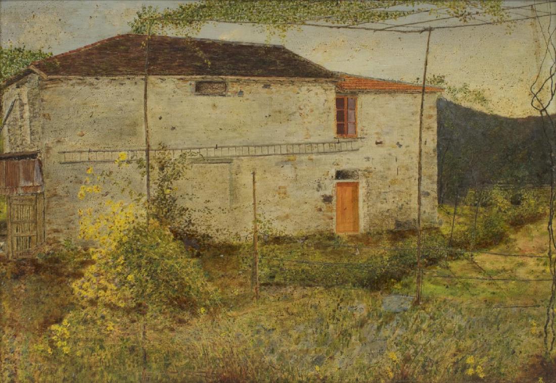 FRAMED ITALIAN PAINTING, HOUSE VIEW, 1938 (1 of 4)