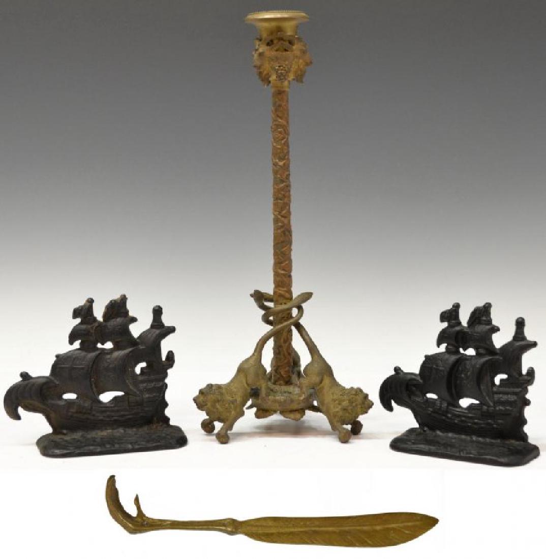 (3)CONTINENTAL CANDLESTICK, BOOKENDS & MAIL OPENER (1 of 9)