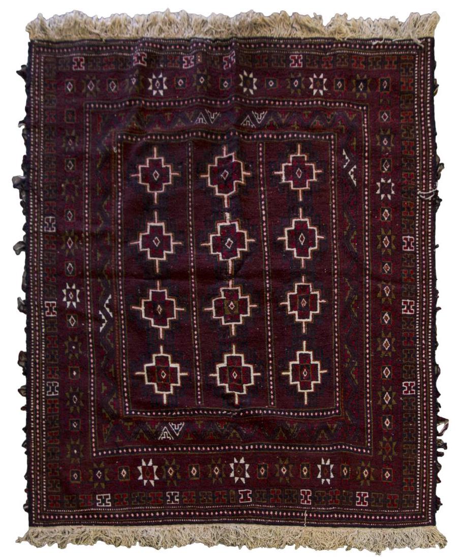 HAND-WOVEN AFGHAN SOUMAK RUG, 5'1" x 6'3" (1 of 3)