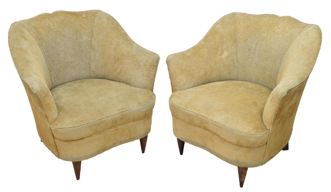 (2) GIO PONTE 'CASA E GIARDINO' ARMCHAIRS, C. 1950 (1 of 4)
