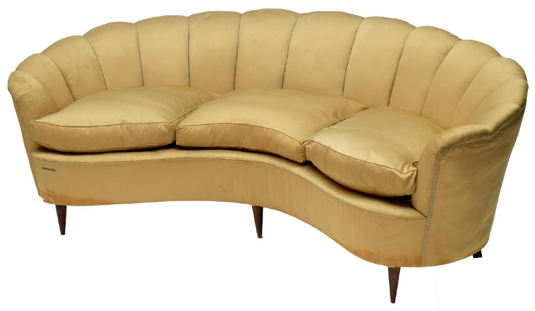 ITALIAN MIDCENTURY MODERN SOFA MANNER OF GIO PONTI (1 of 3)