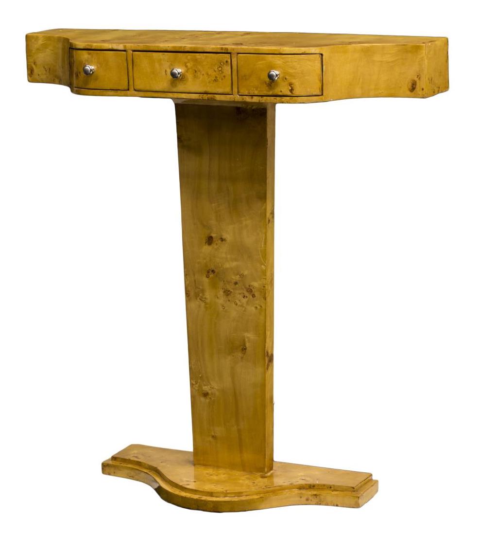 FRENCH ART DECO STYLE BIRDSEYE CONSOLE TABLE (1 of 2)