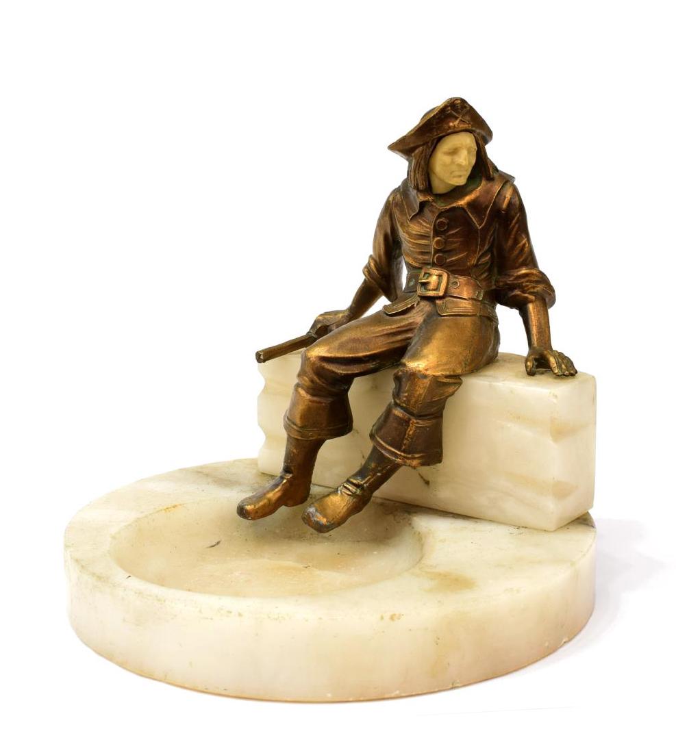 J. B. HIRSCH & JOHN RUHL SEATED PIRATE SCULPTURE (1 of 3)