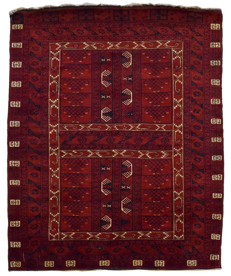 HAND-WOVEN AFGHAN HATCHLI RUG, 5'7" x 7'0" (1 of 2)