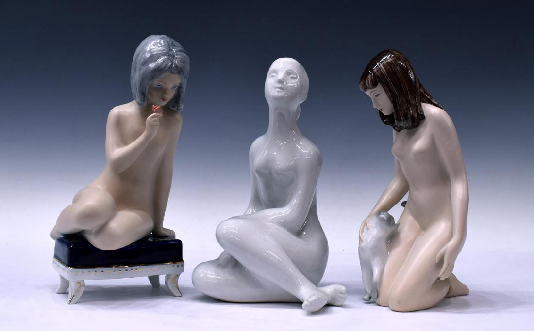 (3) ROYAL DUX PORCELAIN FIGURES, FEMALE NUDES (1 of 10)