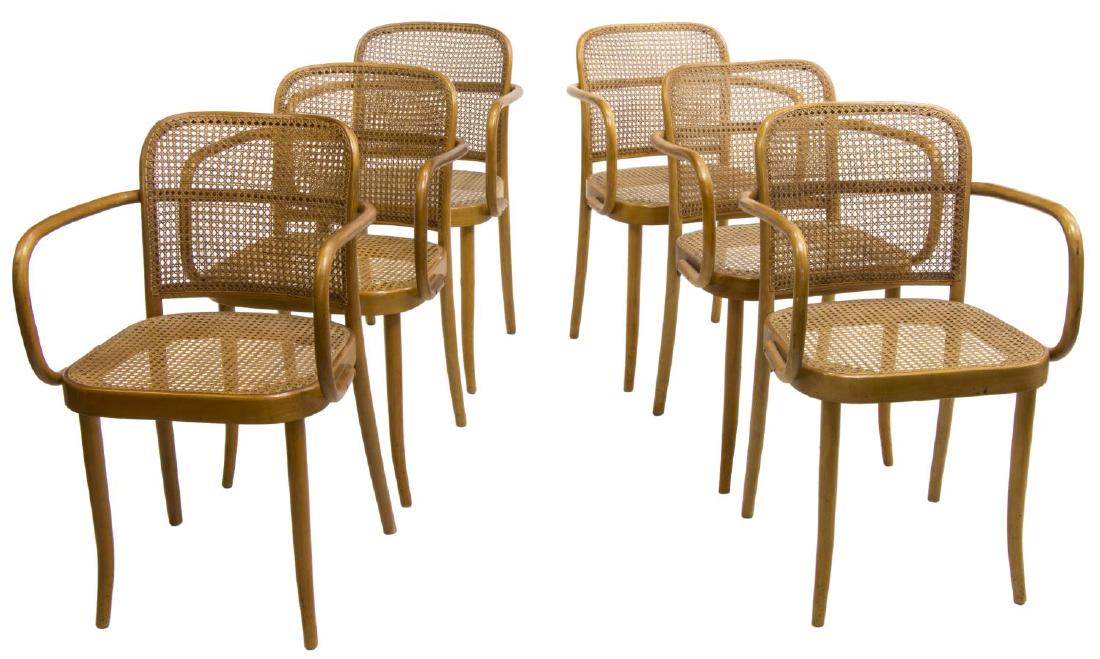 (6) STENDIG "PRAGUE" BENTWOOD ARM CHAIRS (1 of 4)