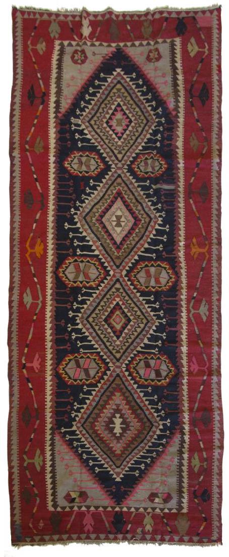 HAND-WOVEN KARABAKH FLAT WEAVE RUG, 5'5" x 14'0" (1 of 4)